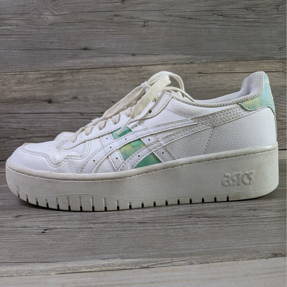Asics Japan S PF Women Size 10 1202A324 White Green Oasis Platform Shoes